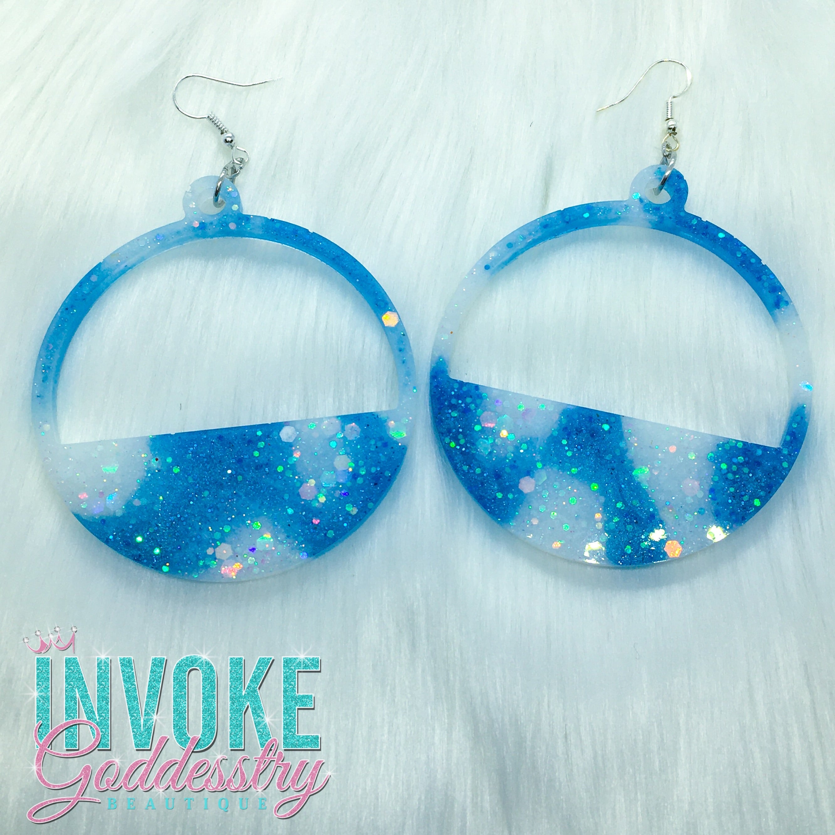 "Blueberry Fraco" Hoop Earrings