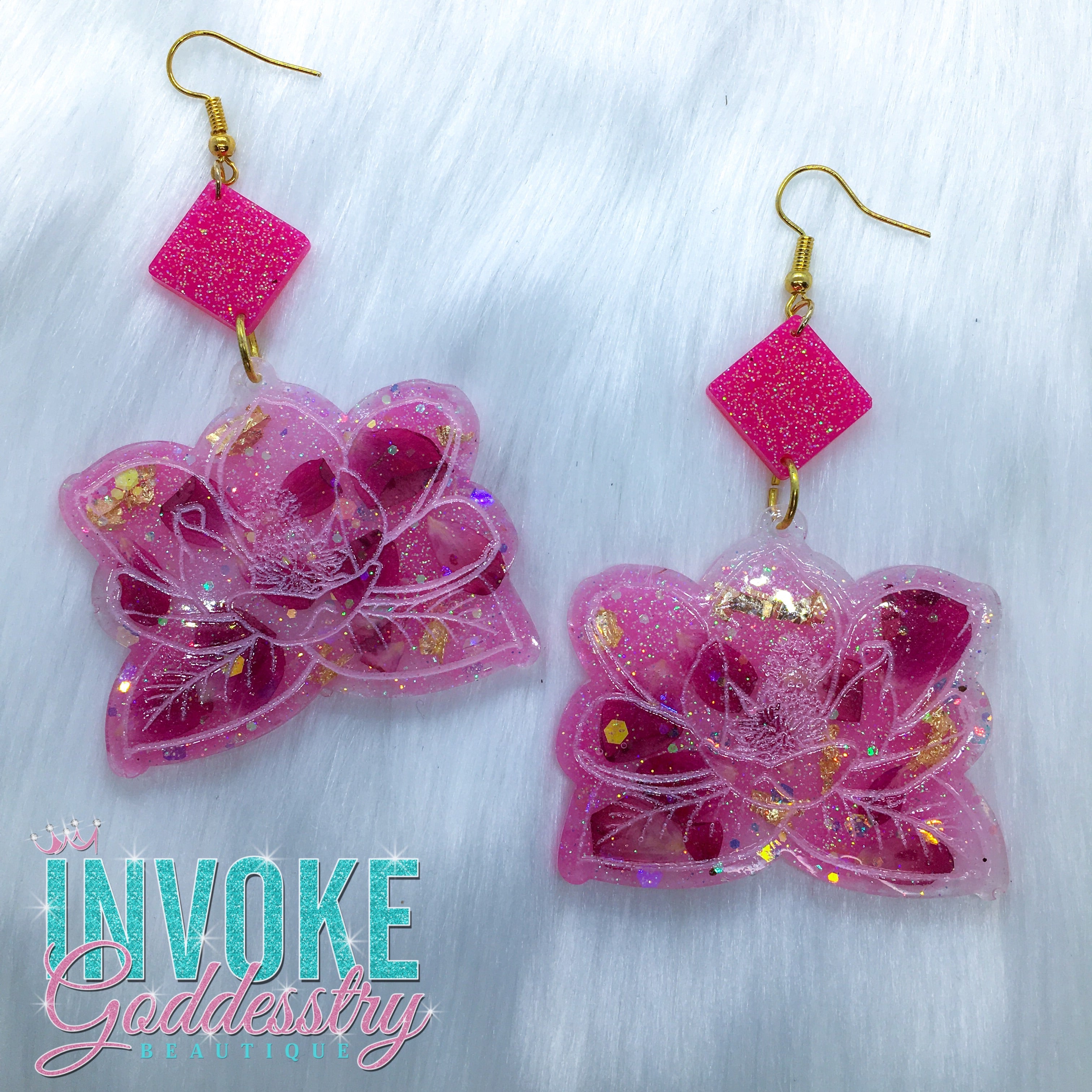 "Raining Roses" Magnolia Earrings