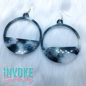"Day & Night" Hoop Earrings